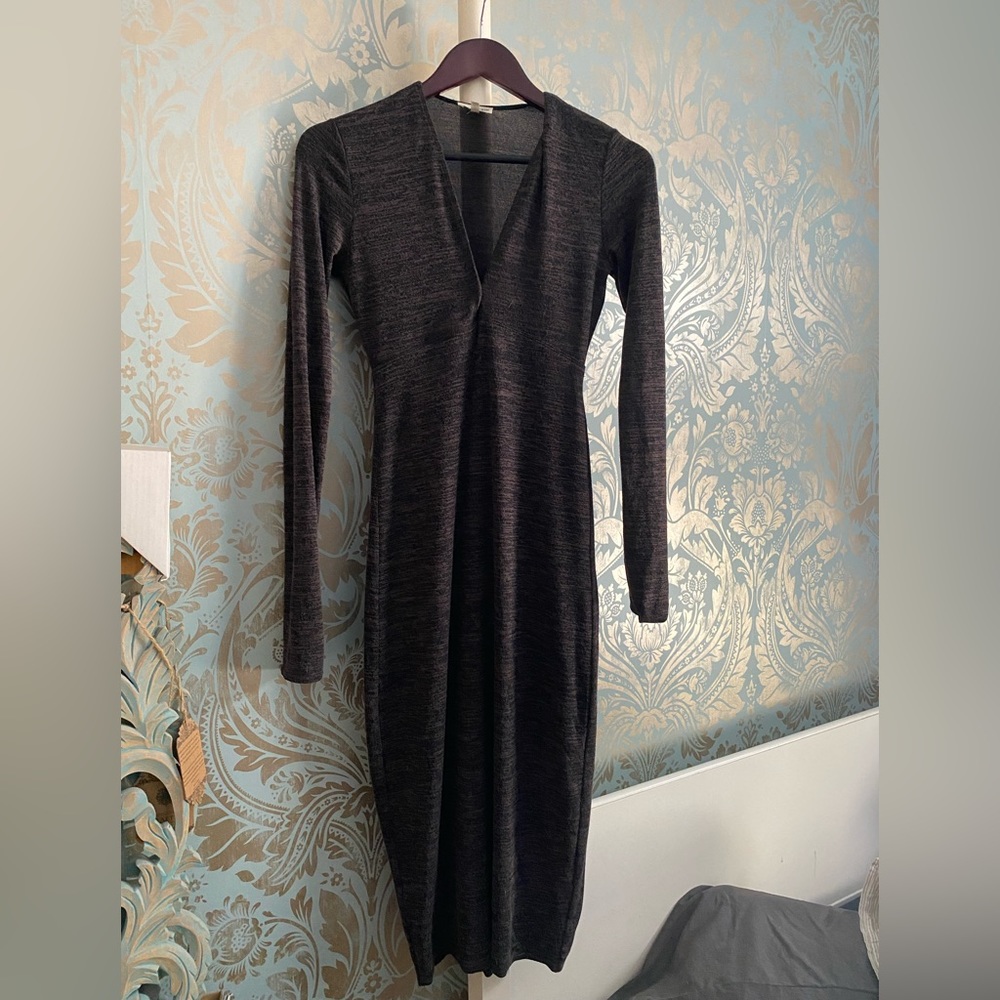 Wilfred plunge midi sweater dress